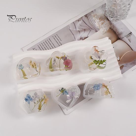 Creative Business Card Holder Silicone Mold Heart Cloud Rainbow Flower Shape Card Clip Mould Epoxy Resin Mold