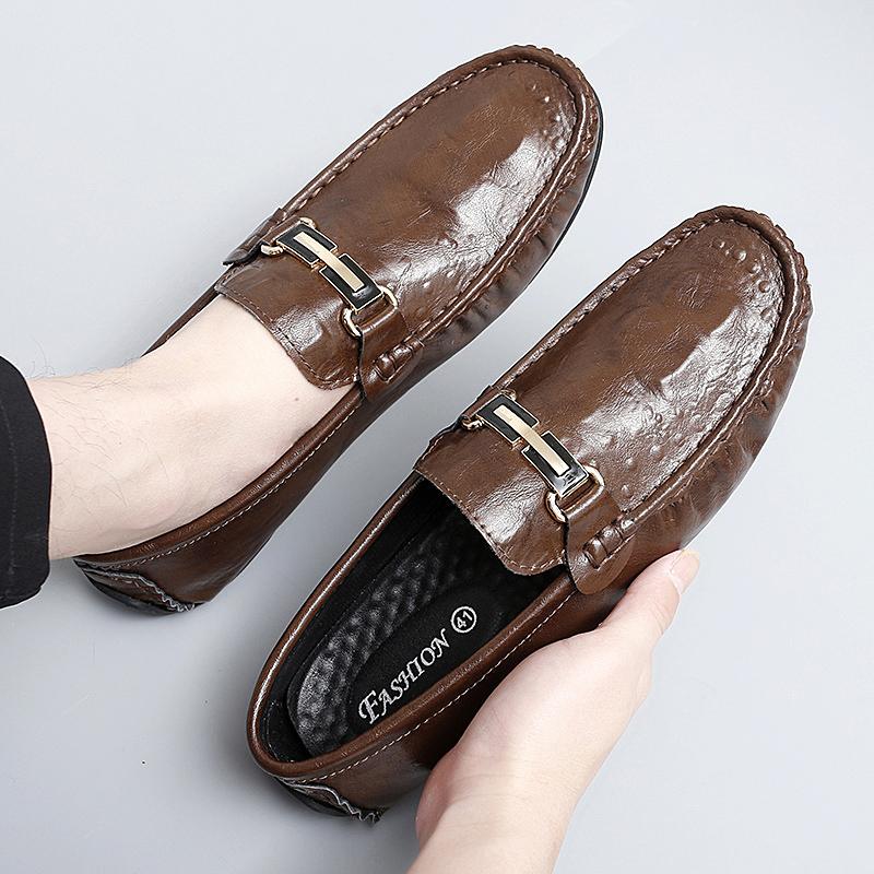 Fashion Fashion Comfortable Casual Shoes Light Summer Loafers Handmade Slip-On Flats Leisure Moccasins Non-Slip Summer Men Driving Shoes
