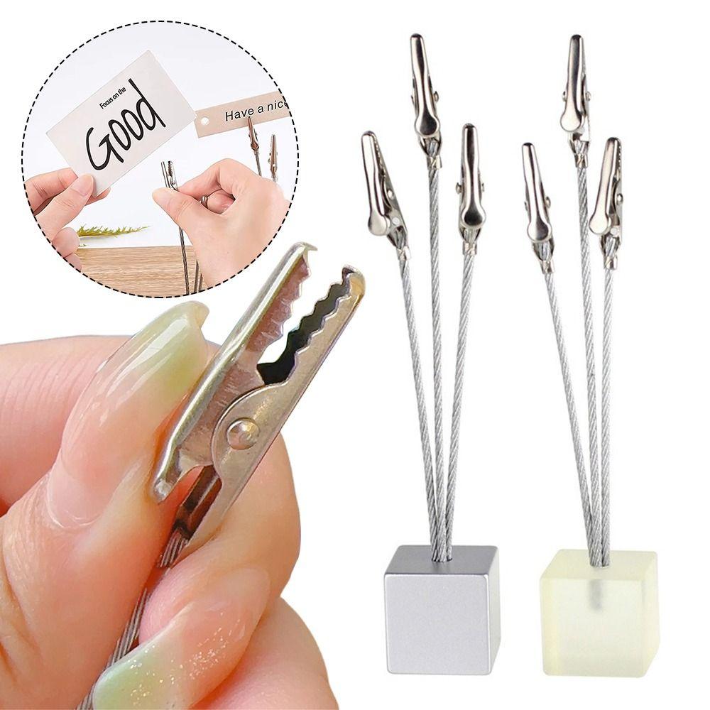 5 STÜCKE Multifunktions Memo Clip Halter Flexibler Schlauch Schreibtisch Notizen Klemme Tischnummernständer Büro