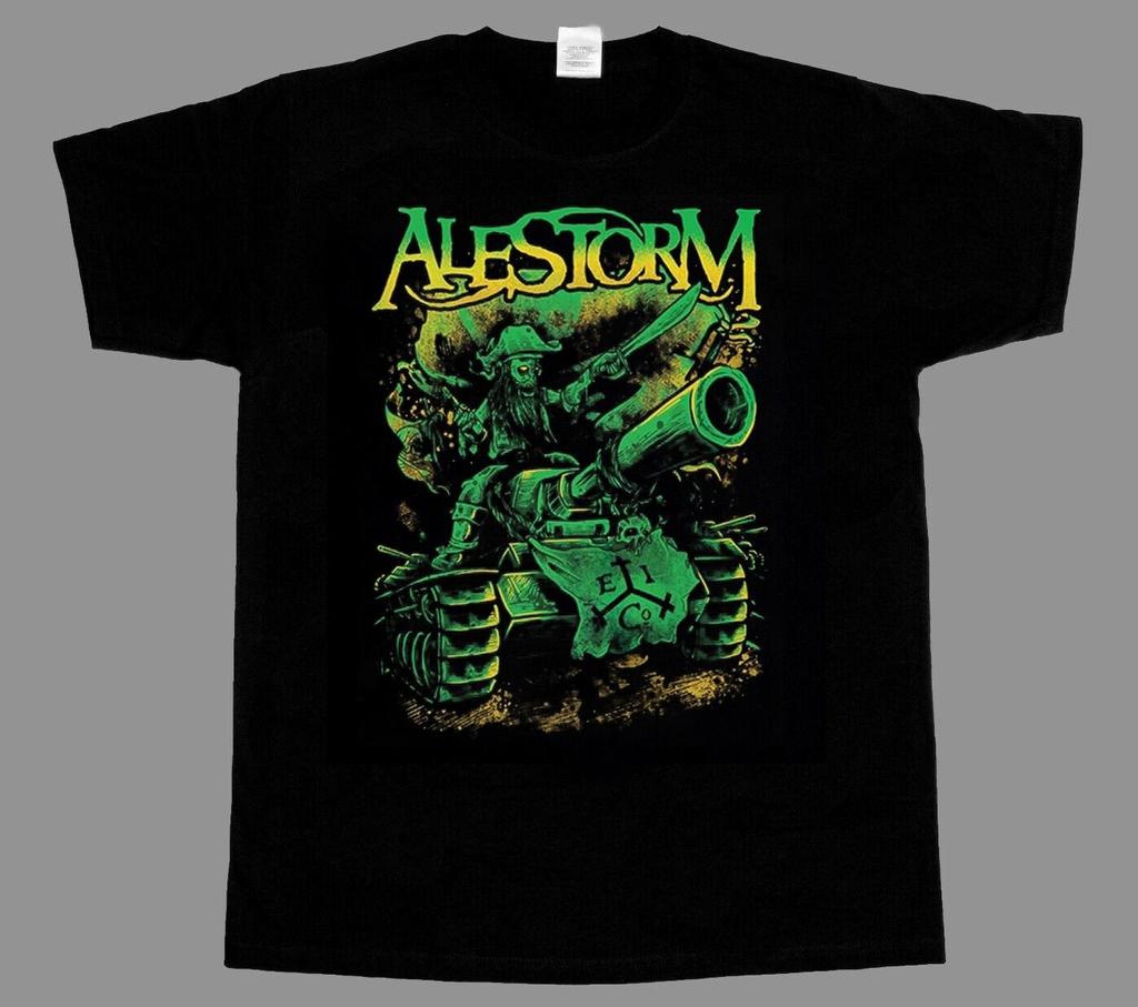 Alestorm Trenches And Mead T-Shirt, Gothic Metal Band Artwork (Black)
