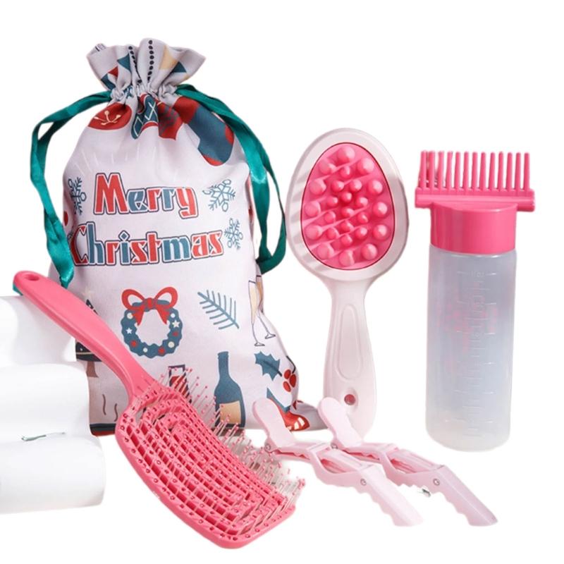 6 Pcs Hair Brush Set Double Side Scalp Massage Comb Christmas Hair Comb Set Hair Styling Comb Hairdressing Comb 1