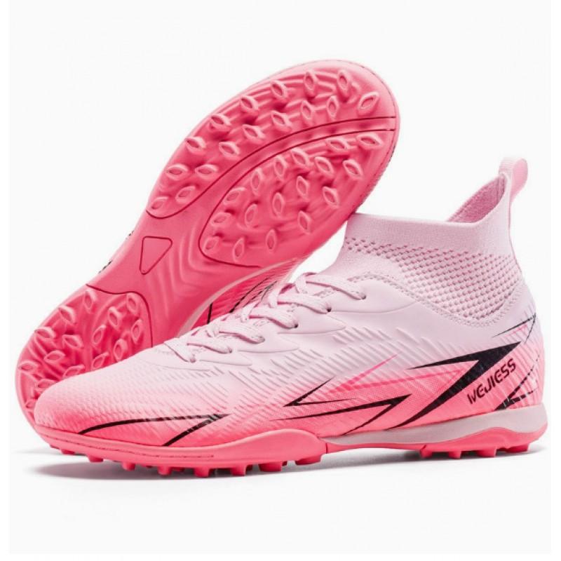 High-Cut Football Cleats Men Women TF Studs Artificial Turf AG Natural Grass Breathable Mesh Upper