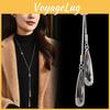 Gorgeous Water Drop Pendant Necklace For Women Long Sleek Design With Elegant Accents Crystal