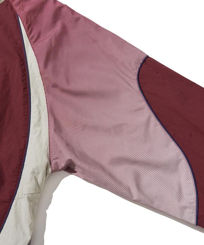 PHYPS MOTORCYCLE Vintage Logo Speed Track Nylon Long Sleeve Burgundy