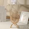 Metal & Glass Vase for Dry Flowers: Creative Light Luxury Decor for Living or Dining Room