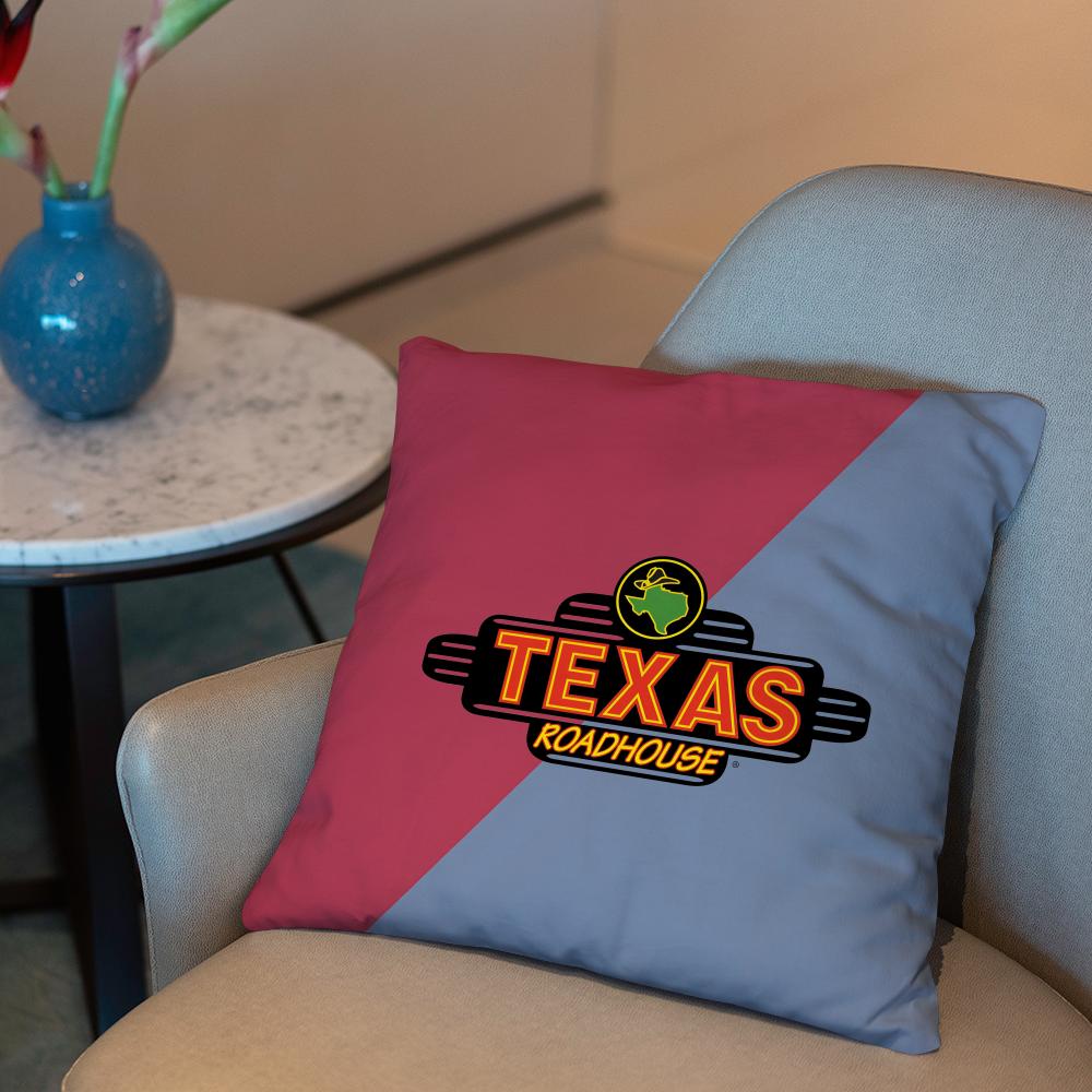 Texas Roadhouse Cushion Cover 2-in-1 Reversible Plush Pillow Cover | Car/Sofa/Bed | Perfect Gift