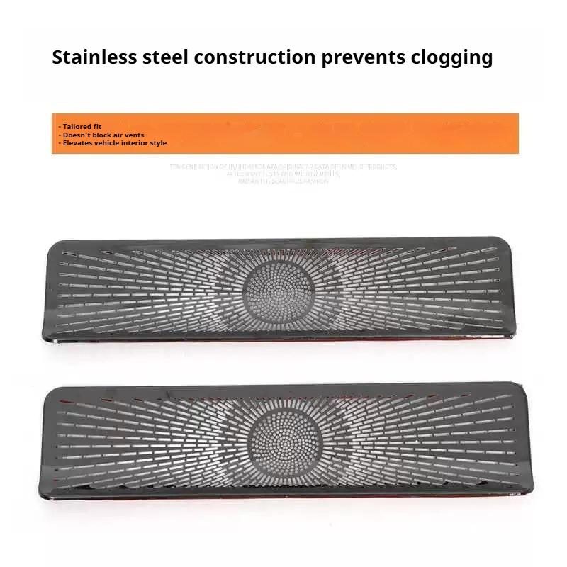 Dust Cover Under Car Seat for BYD Sealion 7 Sea Lion 07 Rear Air Conditioning Vent Protective Cover Stainless Steel Accessories