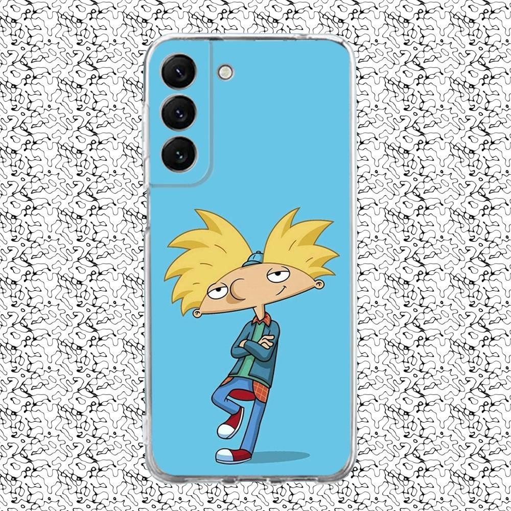 Cartoon Hey A-Arnold Phone Case Silicone For Samsung S30,S23,21,22,20 Ultra,S20 FE lite,S10,9,PIus Note20ultra Cover Clear SamsungS23ULTRA5G