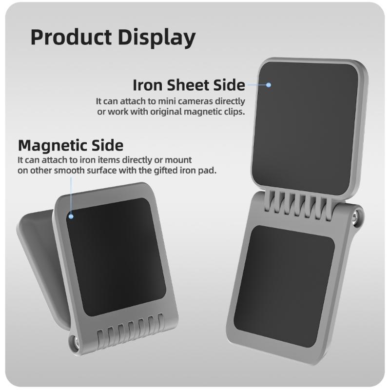 Foldable Magnetic Camera Mount Base with 180Degree Tilt 360°Rotation Quick Release for GO 3S/GO 3 Portable Shoot
