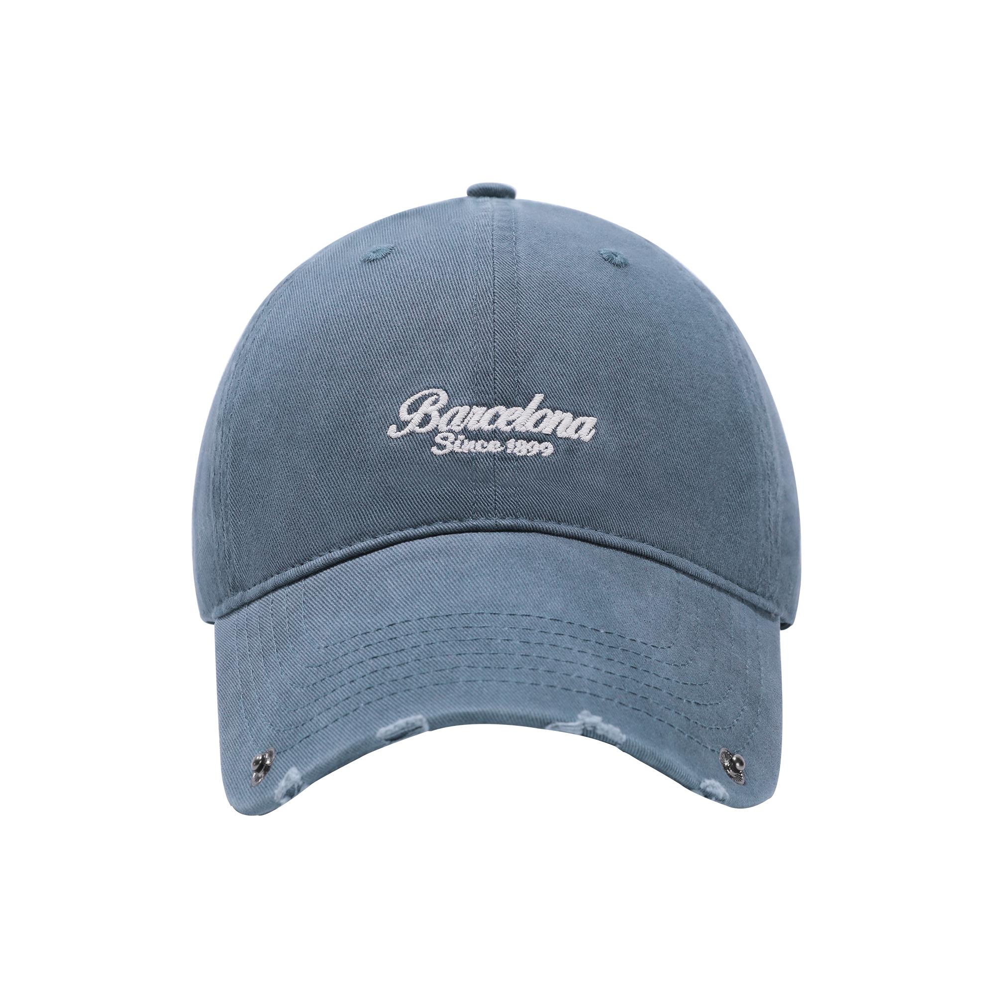 

BARCELONA Riveted Baseball Cap — American-Style, Adjustable Unisex Fit 6Colors Adjustable& 8Y джинсовий синього кольору