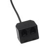 Telephone RJ9 Male to 2 Female 4P4C Connector Adapter Splitter Extension Cable
