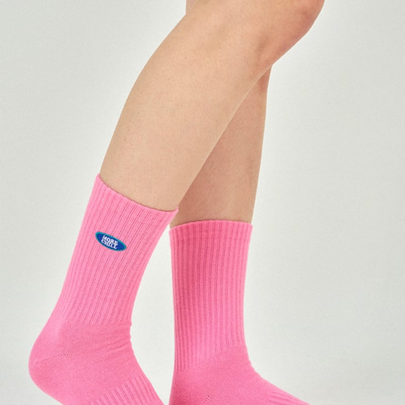 MONTH IN MONTH OUT Mmt Colored Crew Socks _ PINK