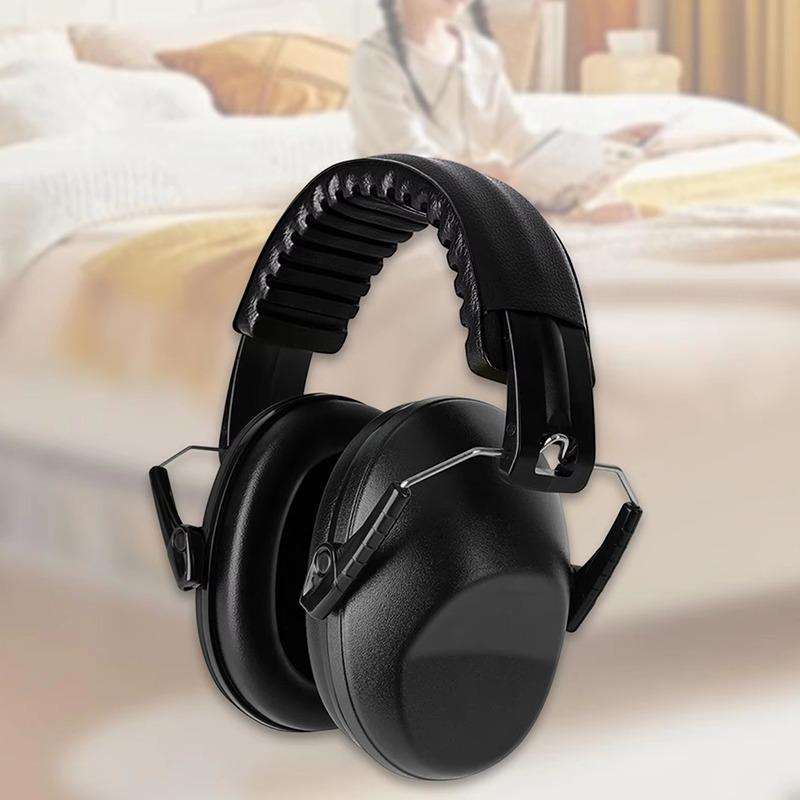 

Color Adjustable Anti-Noise Head Earmuffs SNR-28dB Ear Protector Ear Muff For Work Study Shooting Woodwork Hearing Protection чорний