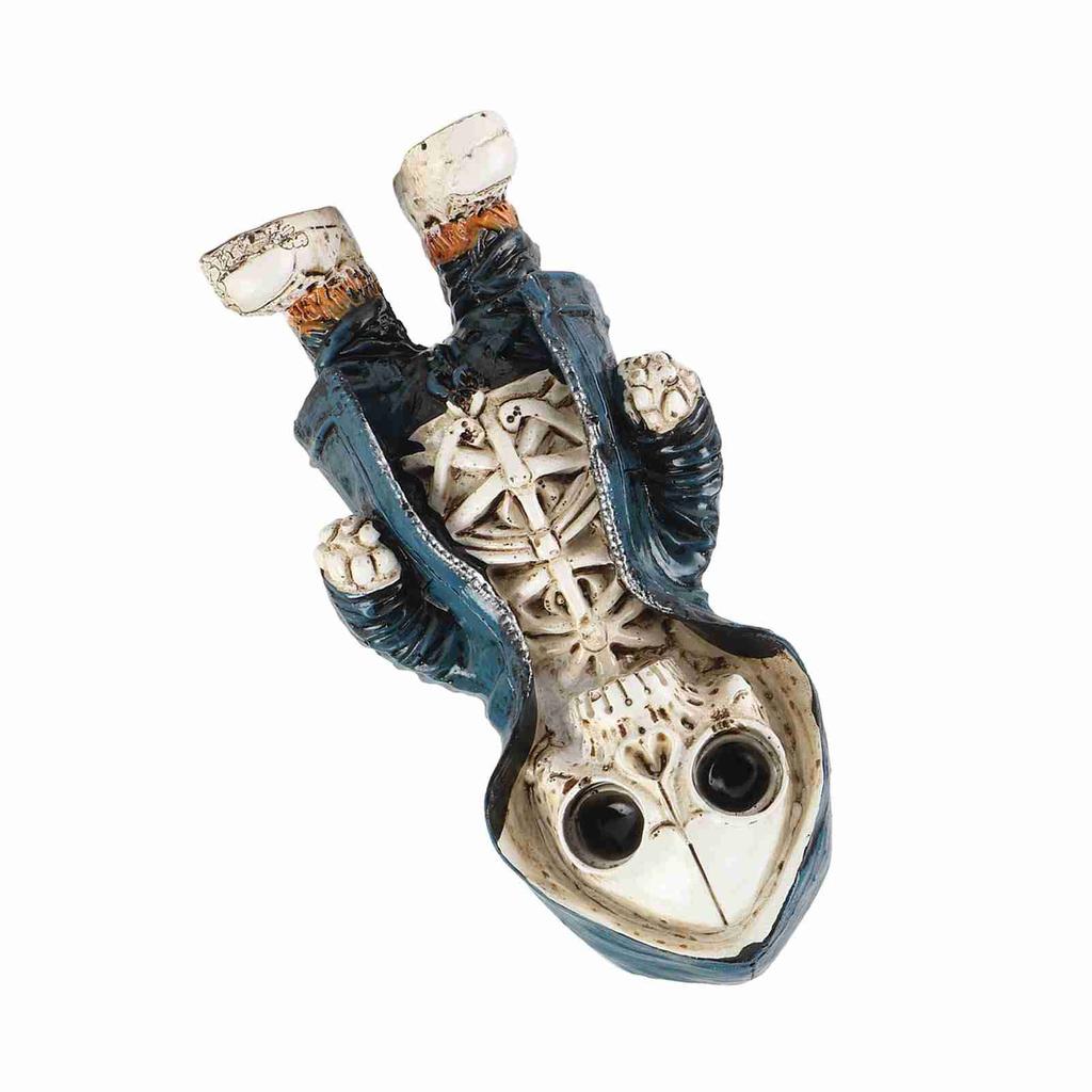 Skeleton Figurines Cool Exquisite Resin Skeleton Statue for Home Party Desk Decor Gift Type A