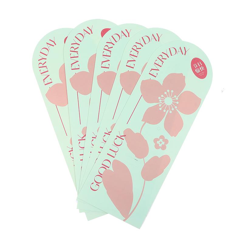 5 Stück Handheld-Strauß-Verpackungsbox Papierblumenkarte Blumenarrangement-Papier Valentinstag Festivalbedarf