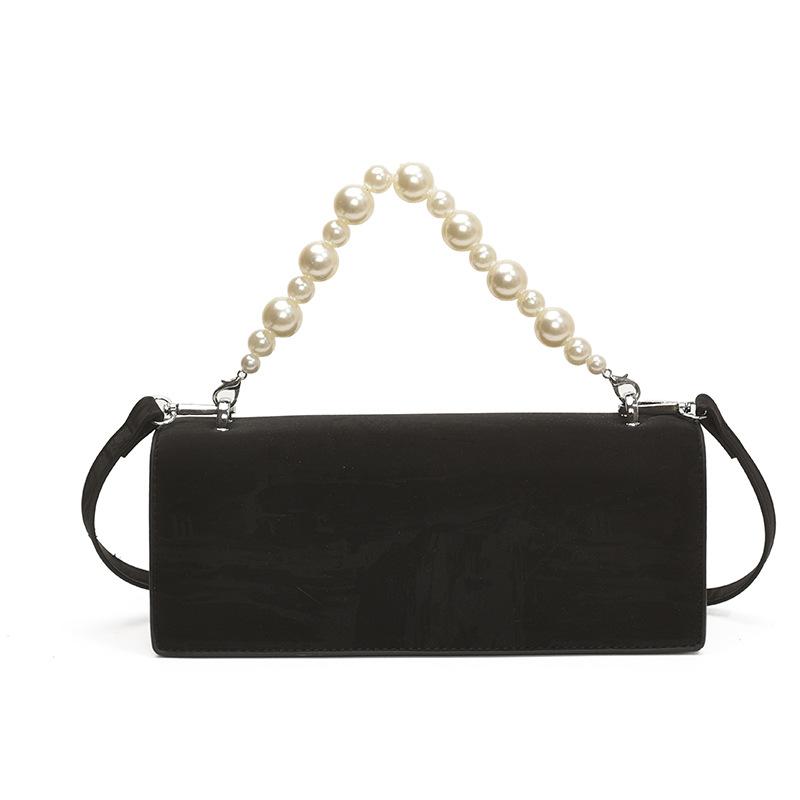 

Модная жемчужная цепочка лето новый трендовый текстурный простой плечевой мешок текстура мода сумка-мессенджер сумка чёрный