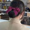 For Female For Girls Hotel Korean Bun Snood Hairgrips Cover Net Ponytail Clip Bow Spring Clip