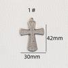 Retro European Style Stainless Steel Cross Pendant for DIY Jewelry Making