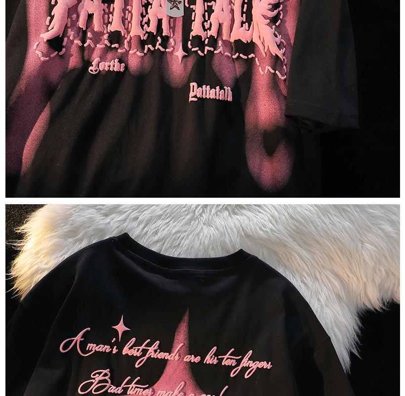 Women's American Retro Cool Style Oversized Pure Cotton T-Shirt - Sweet Loose Half Sleeve Top for 2025