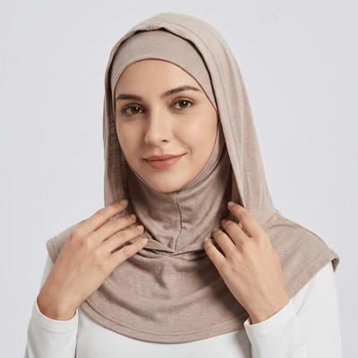 Ramadan Essentieel Moslim Elegante Hoofddoek Eid Al-Fitr Comfortabele Hoofdbedekking Eenvoudige en Stijlvolle Hoge Kwaliteit Dubbellaagse Capuchon Hijab