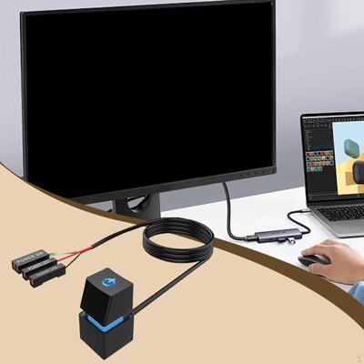 Button Desktop Computer Switch, Power Supply Splitter for Home