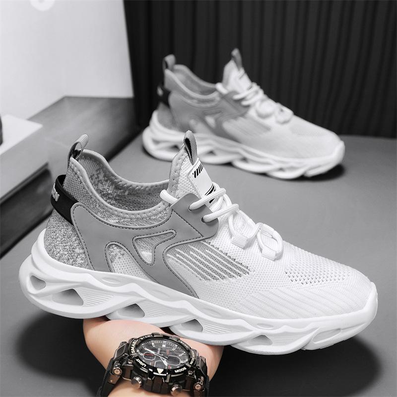 Herrenschuhe Sommer Freizeit Sport Fly-Woven Schuhe Student Outdoor Mode Papa Schuhe Herren Mesh Atmungsaktive Schuhe