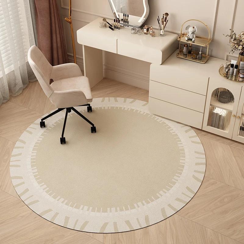 Round Soundproof Non-Slip TPR Bottom Area Rugs, Bedroom, Desk, Chair, Floor Mat, Living Room, Home Decoration, Modern Study, Rug
