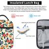 LLKB2 Ditsy Floral Lunch Bag Reusable Portable Cooler Thermal Lunch Box Oxford Bento Tote Bag for Work Travel Picnic
