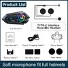 Y12 Motorcycle Helmet Headset Stereo Music Player Noise Reduction Bluetooth Handsfree Call Waterproof 1000mAh With Ambient Light
