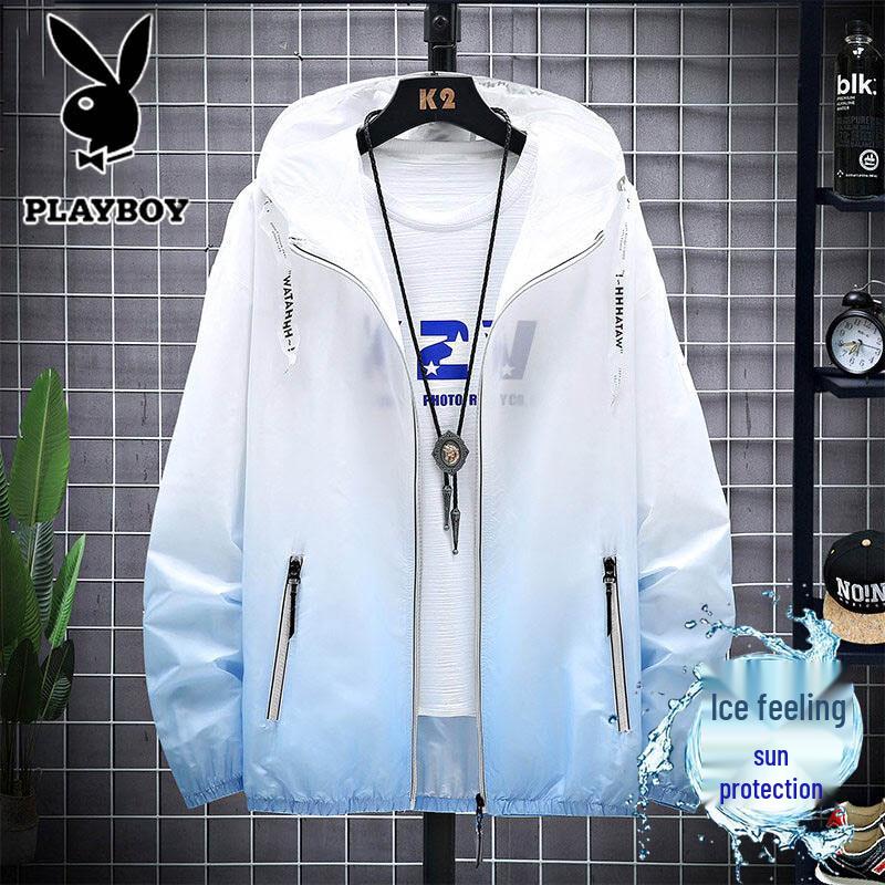 Playboy Men s Lightweight Hooded Sun Protection Jacket M