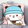 Yier Panda Roztomilý Polštář Bubu Dudu Kreslený Čtvercový Polštář Kawaii Anime Měkký Bederní Polštář na Pohovku Auto Domov Dekorace Ložnice