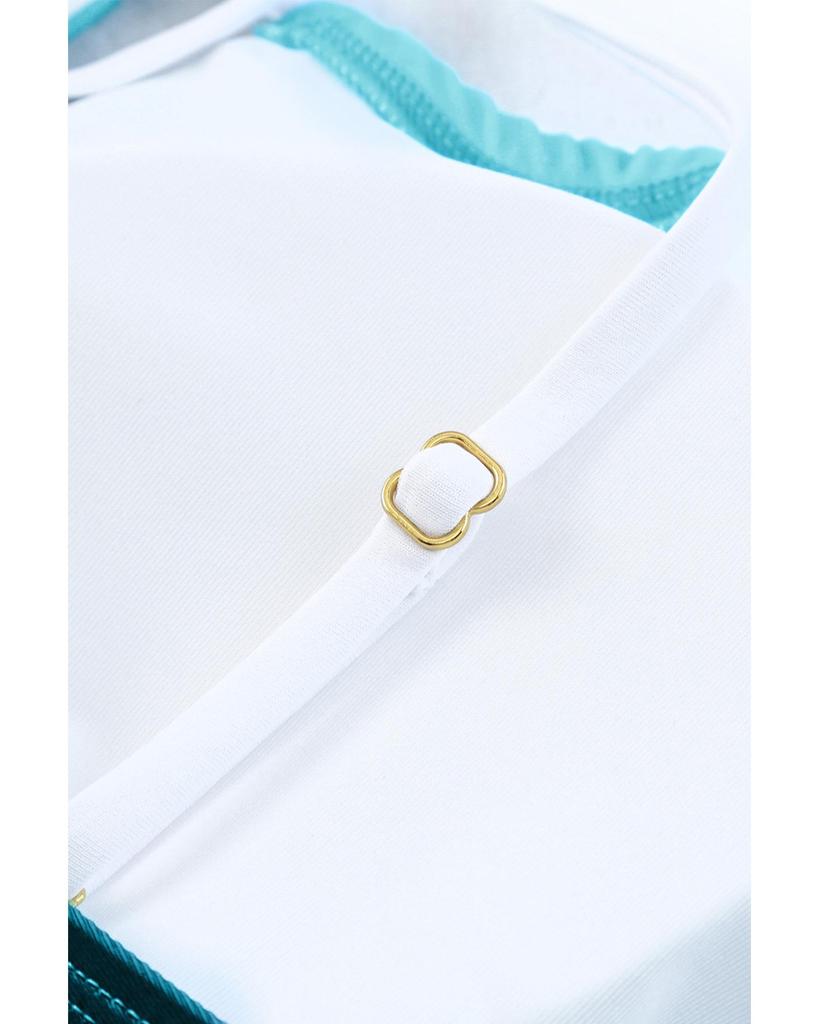 Azura Exchange Peekaboo Neckholder-Tankini-Badeanzug mit Farbverlauf