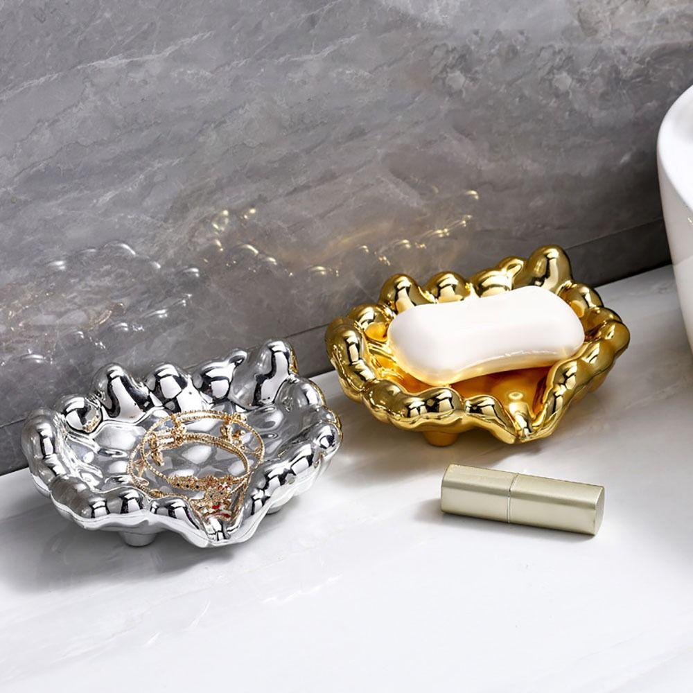 Zlatá/Stříbrná Mýdlenka Nakloněný Design Krabička na Mýdlo Vysoce kvalitní Držák na Mýdlo