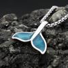 Nové nerezové přívěsky Modrá velryba Rybí ocas Náhrdelníky Pro muže Ženy Dlouhý řetízek Choker Náhrdelník Přívěsek Party Šperky