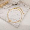Minimalist 18K Gold Plated Metal Chain Rivet U-shape Women's Bracelet Waterproof Anti Allergic Adjustable Bracelets Jewelry Gift