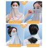 Summer Ice Silk Sun Protection Mask for Women UPF50+ Anti-UV Balaclava Scarf Outdoor Cycling Hiking 360° Face Neck Cover