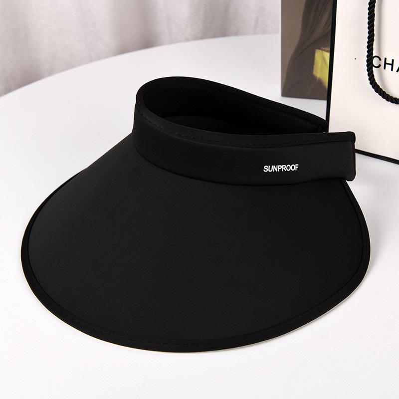 UV Empty Top Sunscreen Hat Women's Summer UV Protection Sunshade Ice Silk Cool Hat Cycling Big Eaves Cover Full Face Sun Hat Women