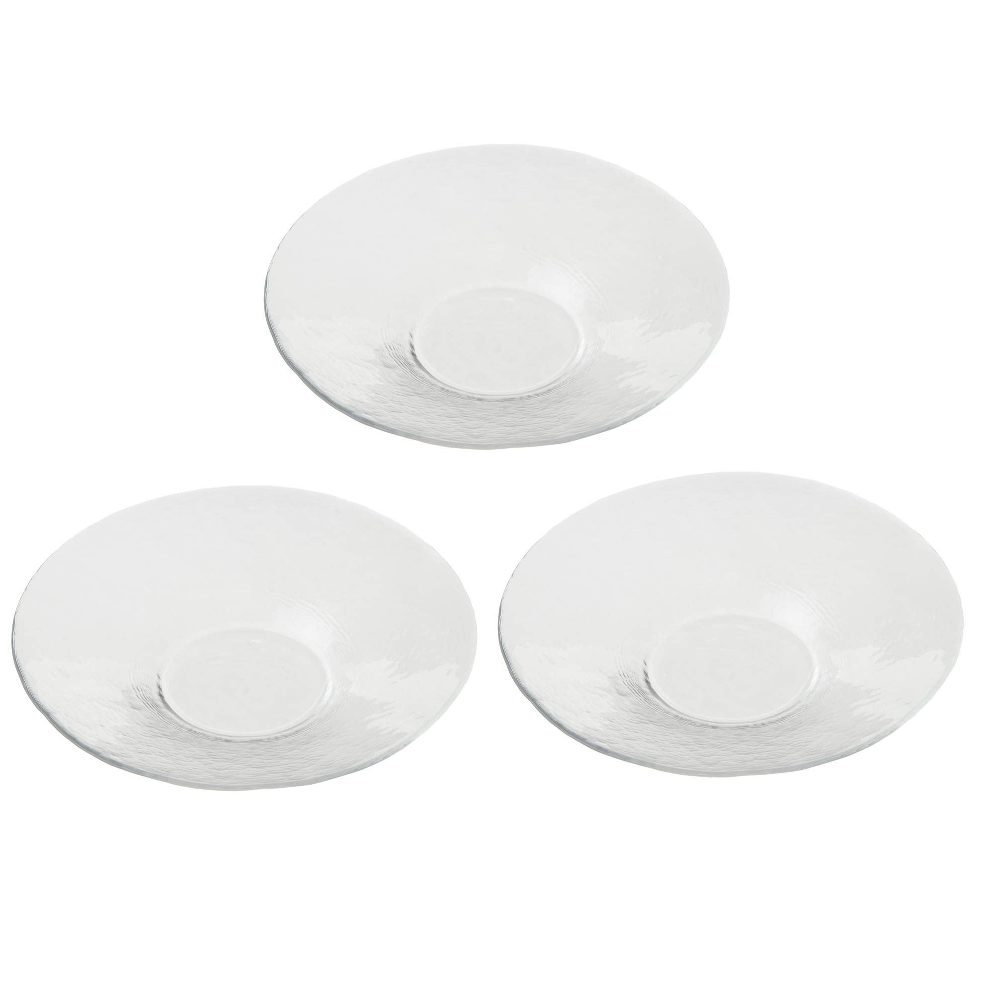 Стеклянная миска Toyo Sasaki Glass Orbit 250 Тарелок, Набор из 3 штук, Сделано в Японии, Большие блюда, Круглые тарелки, Стеклянная посуда, Посуда, 46056