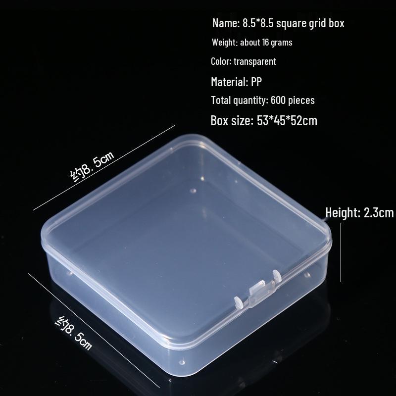 Transparent Storage Box for Electronics, Jewelry, Tools, Plastic Parts, and Fishing Tackle with Large Fixed Grids