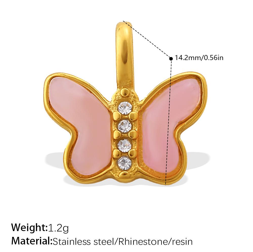 Creative Dripping Oil Colorful Three-Dimensional Diy Pendant Stainless Steel Gold-Plated Small Pendant Pendant Collection