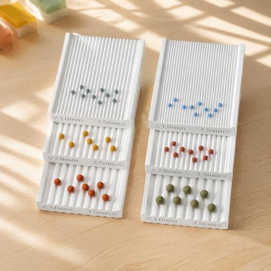 Reusable Clay Crafting Mold 6Pcs Polymer Bead Maker Tools, 1/1.5/2/2.5/3/3.5MM Roller, Tools Mini Sphere Shaper Tool for DIY Jewelry Making Crafts