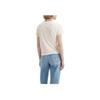Levis Logo Printed Round Neck Pullover Casual Short Sleeve T-Shirt Women T-Shirt Off-White A2226-0080