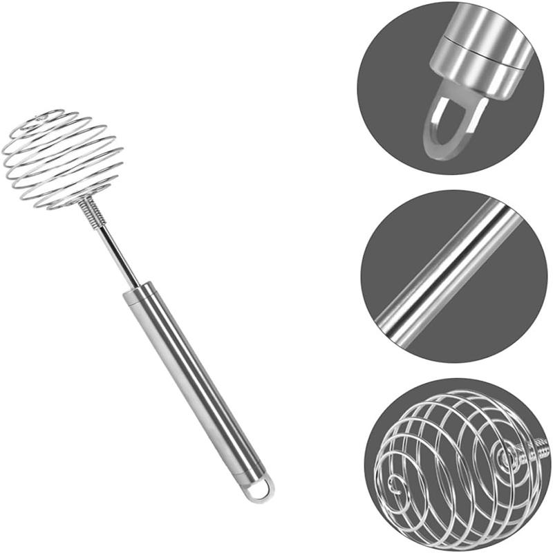 Frusta per Uova in Acciaio Inossidabile Sbattitore Semiautomatico Frullino Manuale a Mano Mescolatore per Uova Crema Frusta Accessori per Pasticceria Utensile per Uova