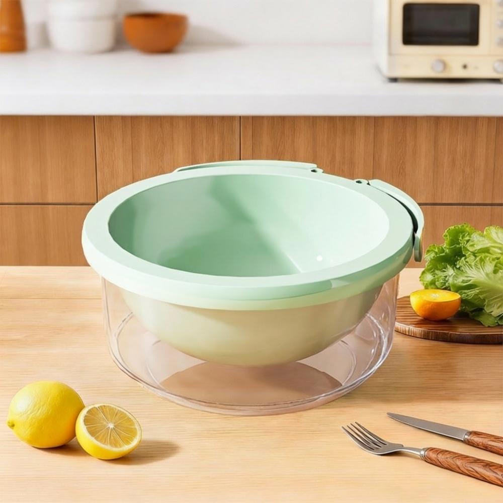 Plastic Double-Layer Drain Basket Sturdy Grain Washing Basin Kitchen Storage Baskets  Grain Washing