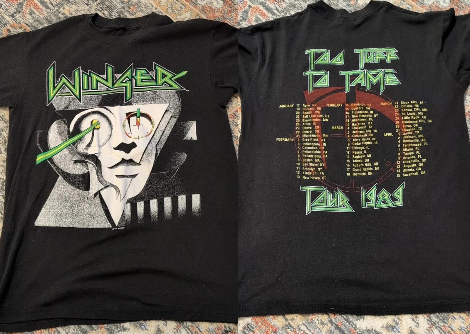 Winger T-Shirt Size S-5XL Concert Tour Band Hair 1988 Skid Row Kix Reprint L