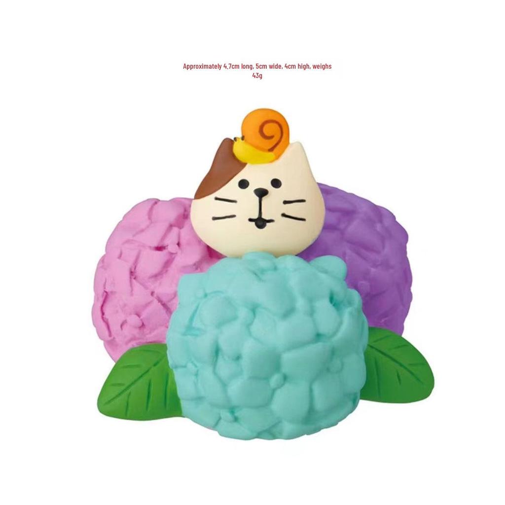 Trendy Japanese Cat & Frog Bonsai Ornaments: Creative Resin Decorative Blind Box Accessories