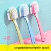 Five-Sided Stiff Bristle Shoe Brush: Gentle, Damage-Free Cleaning Tool for Shoes & Clothes.