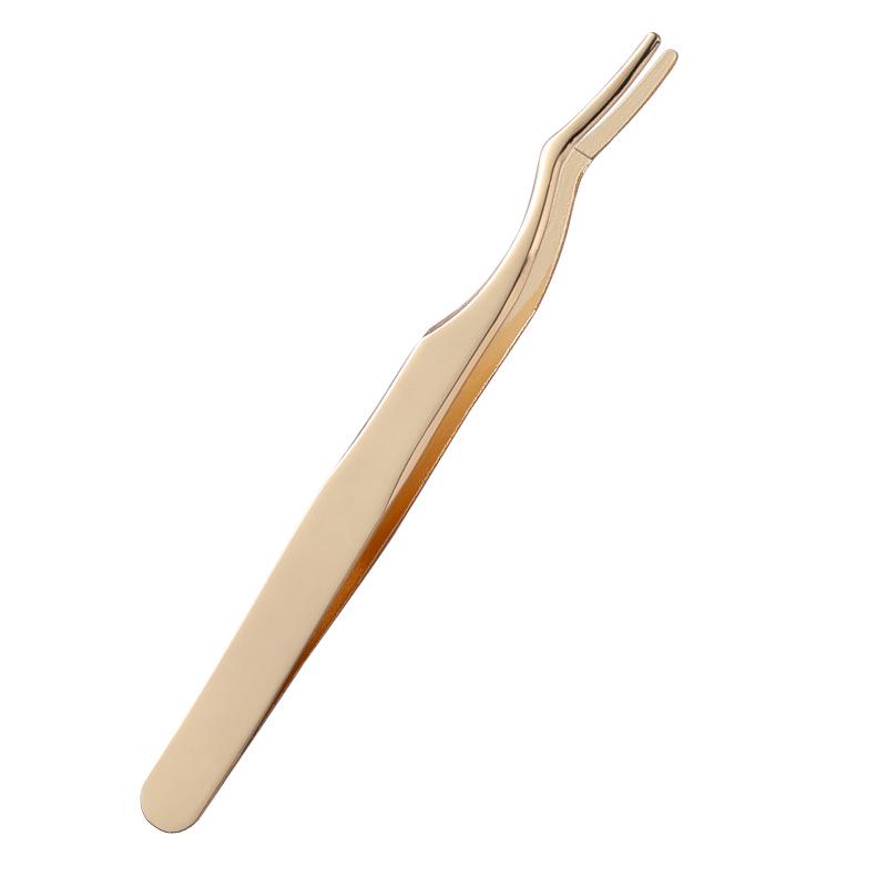 Black Beauty Eyelash Curler & Portable Eyebrow Tweezers Set – Stainless Steel Eyelash Perm Tool