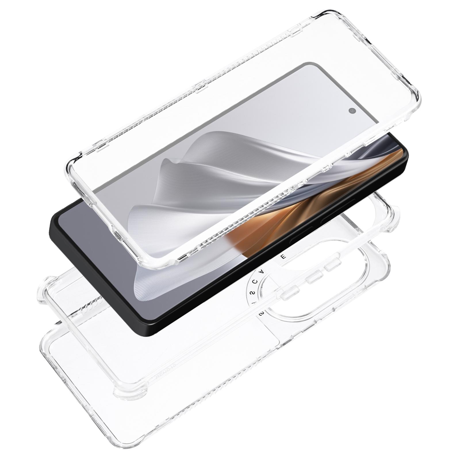 

For Oppo Reno10 5G (Global) Case Enhanced Corner 3-in-1 PC+TPU Phone Cover Transparent