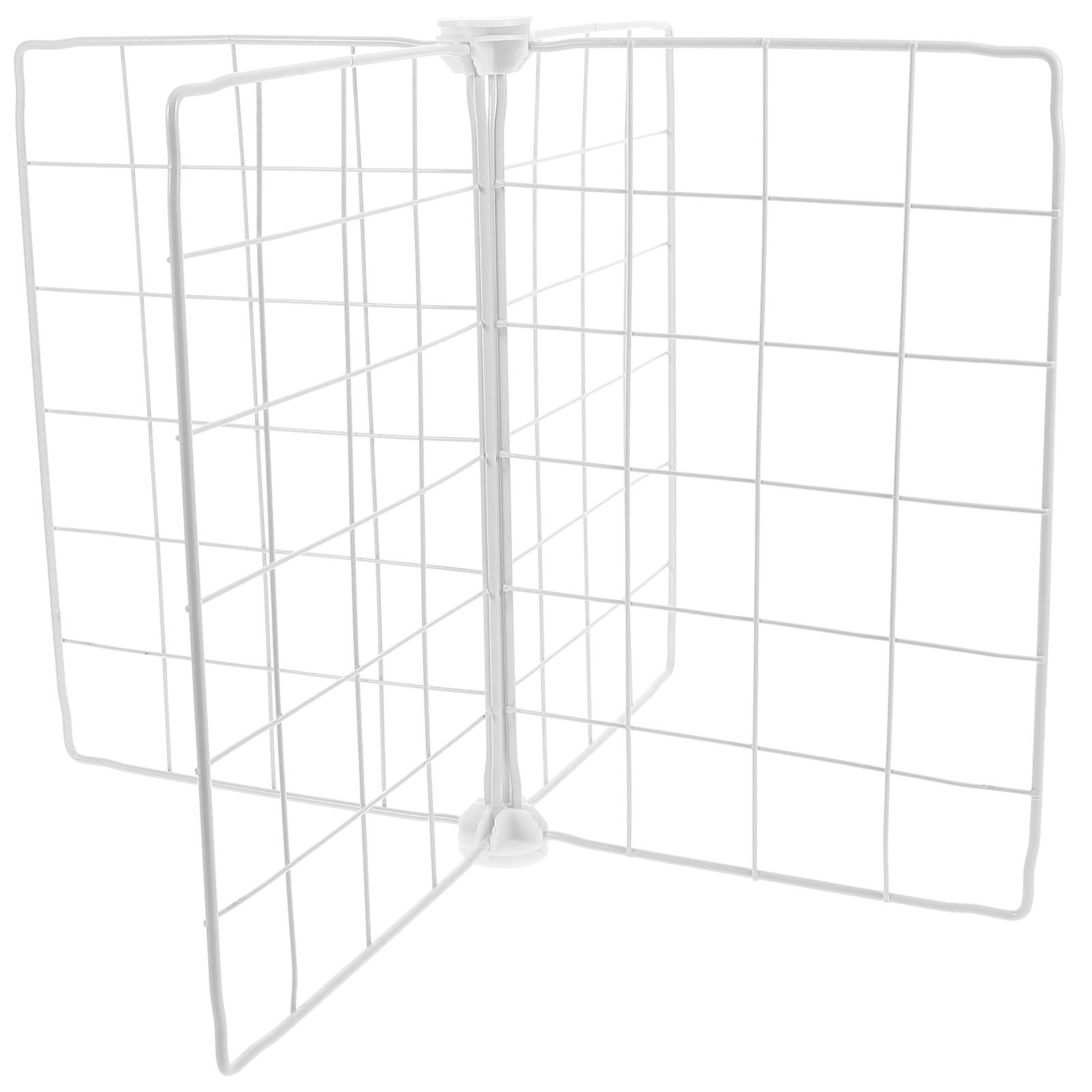 

Organizer Basket Adjustable Metal Fridge Divider For Freezer Refrigerator Storage Ventilated Wire Shelving Deep 40.4X40.4X32CM